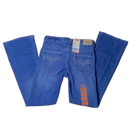 Levi’s Girls Boot Cut Medium Wash Adjustable Waist Stretch Denim Regular Size 7 - Picture 4 of 16